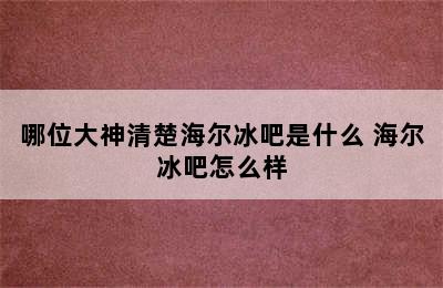 哪位大神清楚海尔冰吧是什么 海尔冰吧怎么样